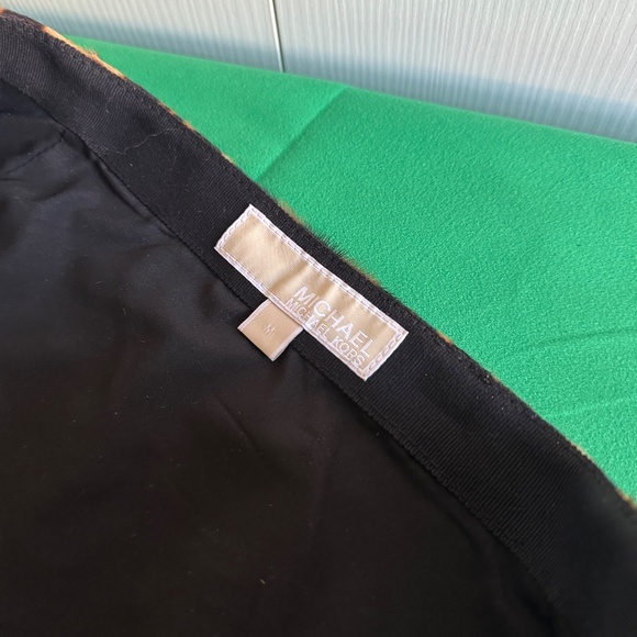 🔥NWT  MICHAEL Michael KORS LEPORD 100% CALF  HAIR PRINTED SKIRT M 🔥🔥🔥 - Picture 11 of 13